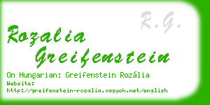 rozalia greifenstein business card