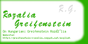 rozalia greifenstein business card